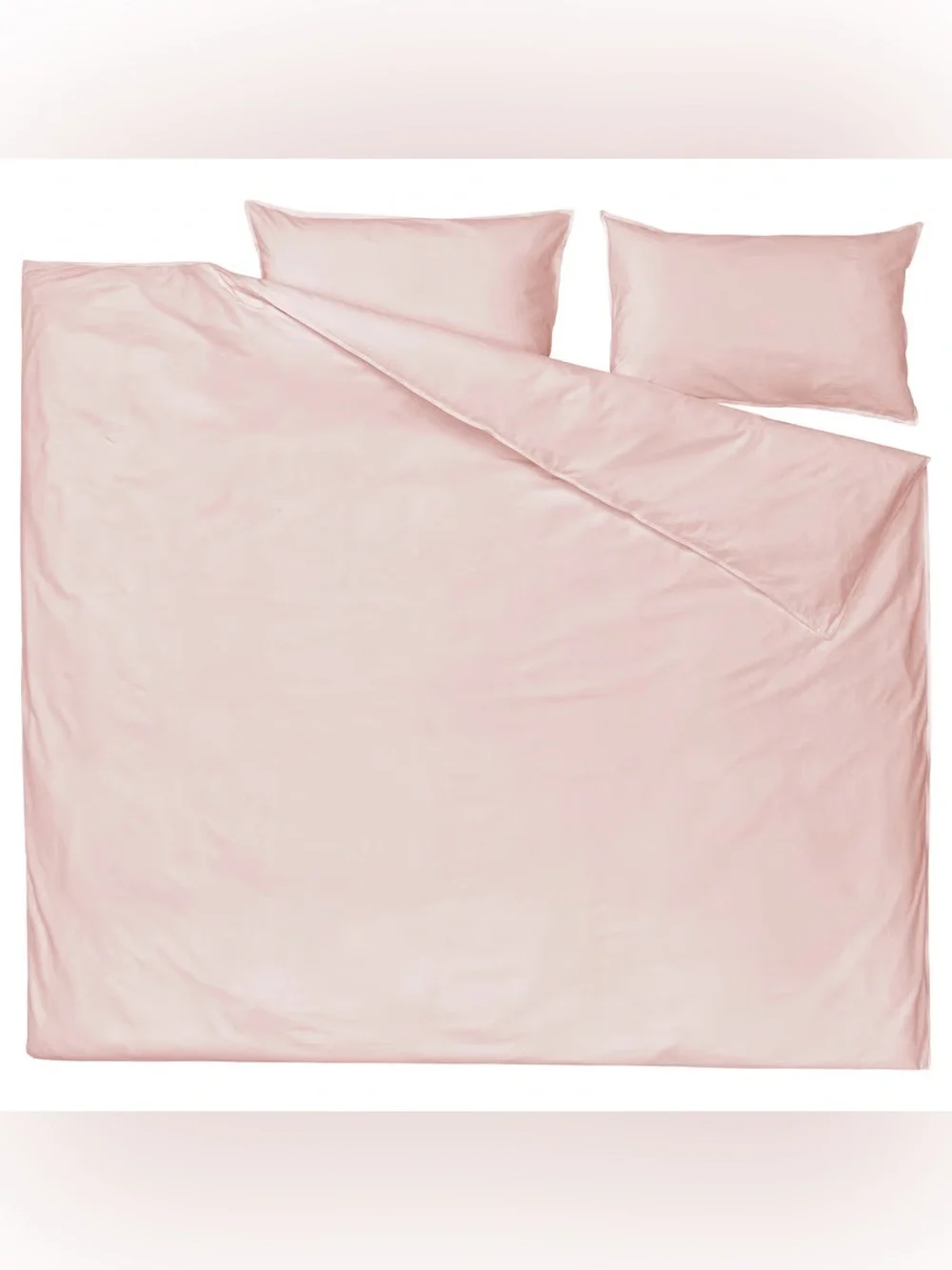 Soft Pink Cotton Duvet Set - Queen/Full